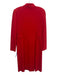 St. John Size 6 Red Wool Blend Rib Knit Silver Buttons Patch Pockets Midi Dress Red / 6