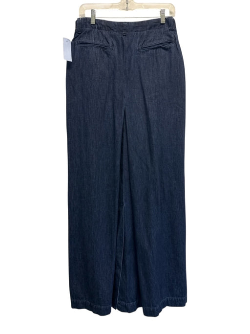 Dries Van Noten Size 42 Dark Wash Cotton Denim Zip & Button Belt Loops Skirt Dark Wash / 42