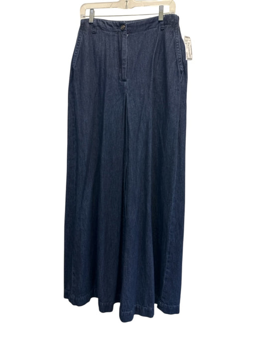 Dries Van Noten Size 42 Dark Wash Cotton Denim Zip & Button Belt Loops Skirt Dark Wash / 42