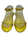 Stuart Weitzman Shoe Size 8.5 Yellow Gold Leather Toe Strap Ankle Strap Sandals Yellow Gold / 8.5