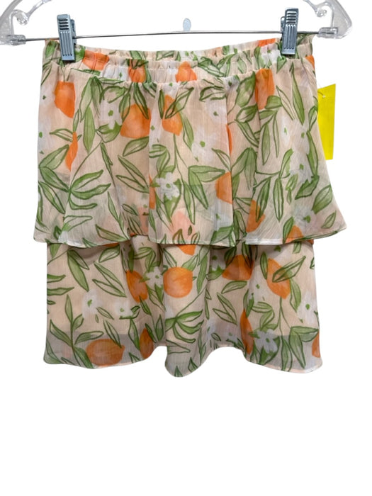 Sadie & Sage Size M Beige, Green, Orange Polyester Mini Oranges Skirt Set Beige, Green, Orange / M