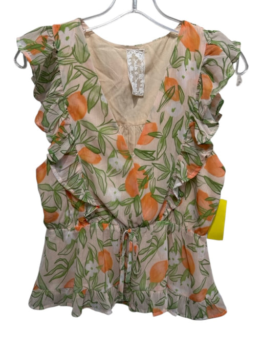 Sadie & Sage Size M Beige, Green, Orange Polyester Mini Oranges Skirt Set Beige, Green, Orange / M