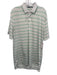 RLX Size M White & Green Polyester Striped Polo Men's Short Sleeve White & Green / M
