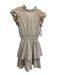 Cleobella Size XS Beige Cream Cotton Eyelet Lace Flutter Cap Sleeve Dress Beige Cream / XS