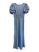 Betsey Johnson Size M Blue & White Polyester Blend Gingham V Neck Dress Blue & White / M