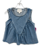Mare Mare Size XS Blue Cotton Denim Sleeveless Gathered Detail Babydoll Wide Top Blue / XS