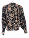 Love The Label Size S Navy Blue, Orange, Cream Cotton Long puff sleeve Top Navy Blue, Orange, Cream / S