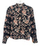 Love The Label Size S Navy Blue, Orange, Cream Cotton Long puff sleeve Top Navy Blue, Orange, Cream / S