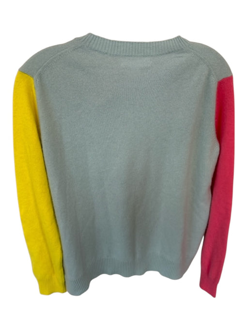 Chinti and  Parker Size XS Blue & Pink Cashmere Long Sleeve color block Sweater Blue & Pink / XS