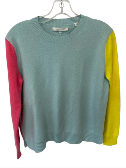 Chinti and  Parker Size XS Blue & Pink Cashmere Long Sleeve color block Sweater Blue & Pink / XS