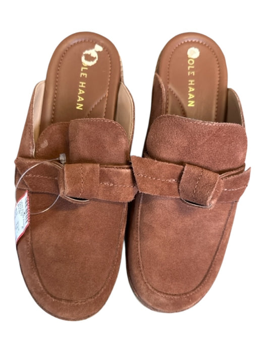 Cole Haan Shoe Size 6.5 Brown Suede Platform Bow Clogs Brown / 6.5