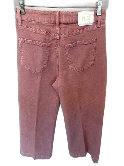 Paige Size 28 Mauve Cotton Blend High Waist Wide Leg Jeans Mauve / 28