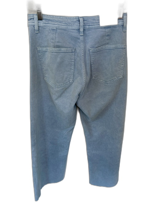 Pistola Size 26 Slate Blue Cotton Blend High Waist Wide Leg Raw Hem Jeans Slate Blue / 26