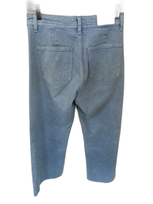 Pistola Size 26 Slate Blue Cotton Blend High Waist Wide Leg Raw Hem Jeans Slate Blue / 26