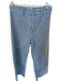 Pistola Size 26 Slate Blue Cotton Blend High Waist Wide Leg Raw Hem Jeans Slate Blue / 26
