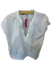 Pilcro Size M White Cotton Cap Sleeve V Neck Top White / M