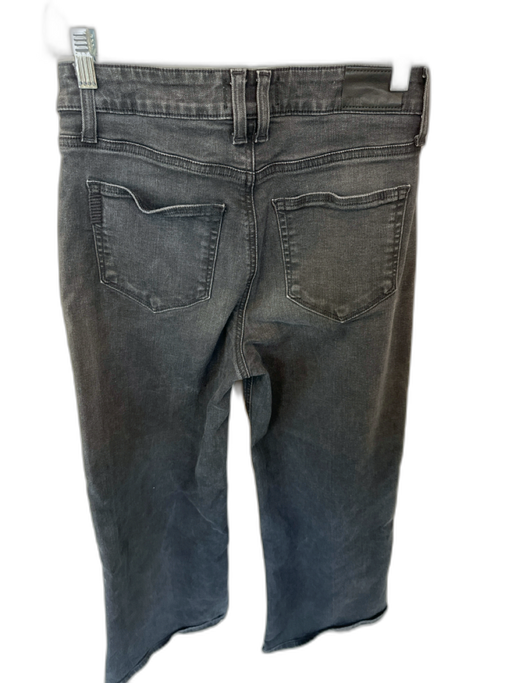 Paige Size 27 Black Cotton Blend High Waist Wide Leg Jeans Black / 27