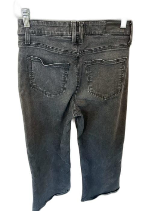 Paige Size 27 Black Cotton Blend High Waist Wide Leg Jeans Black / 27