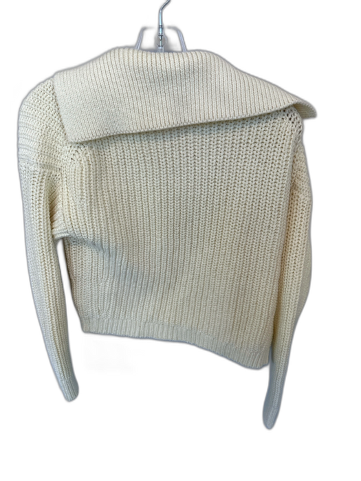 J. Crew Size XS Cream Cotton Chunky Knit Button Down Long Sleeve Sweater Cream / XS