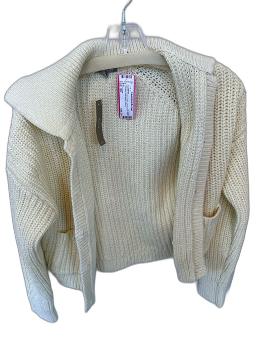 J. Crew Size XS Cream Cotton Chunky Knit Button Down Long Sleeve Sweater Cream / XS