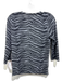 Aqua Cashmere Size S Black & Gray Cashmere Long Sleeve Zebra Print Cardigan Black & Gray / S