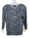 Aqua Cashmere Size S Black & Gray Cashmere Long Sleeve Zebra Print Cardigan Black & Gray / S