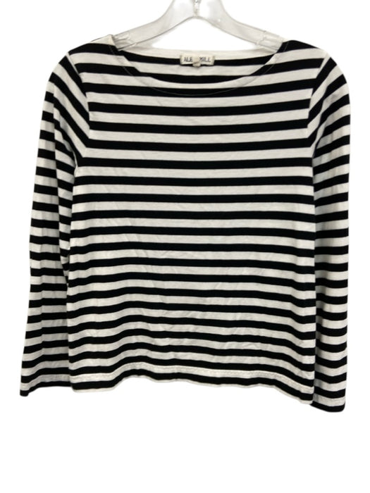 Alex Mill Size XS Black & White Cotton & Modal Long Sleeve Stripe Top Black & White / XS