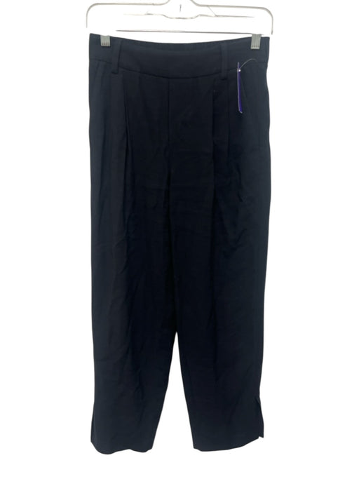 Vince Size XS Black Viscose & Polyester Elastic Waist Pleated Trouser Pants Black / XS