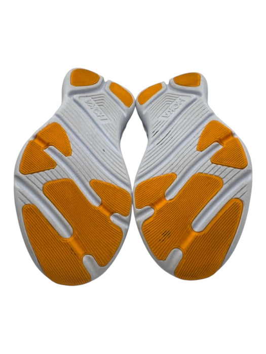 Hoka Shoe Size 7.5 White, Pink & Orange Textile Logo Color Block Sneakers White, Pink & Orange / 7.5