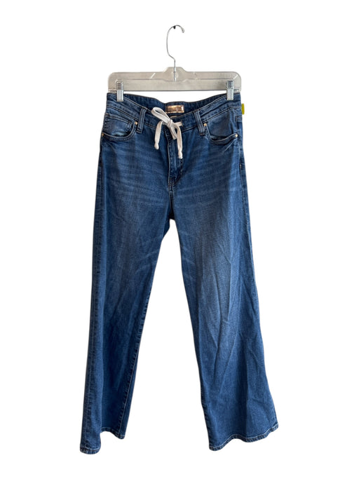 Kut From The Kloth Size 4 Med Dark Wash Cotton Blend Zip Fly Wide Leg Jeans Med Dark Wash / 4