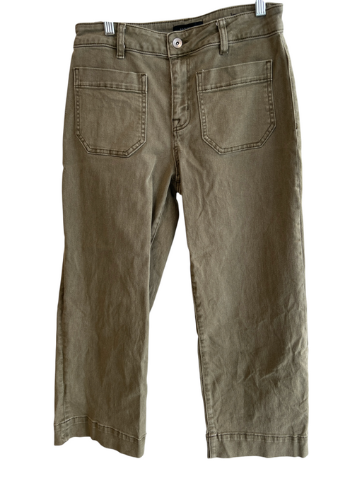 Sanctuary Size 28 Green Cotton Mid Rise Front Pockets Zip Fly Wide Leg Jeans Green / 28