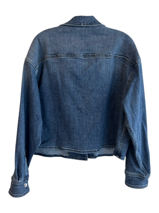 Rag & Bone Size Large Dark denim Cotton Collared Front Button Closure Jacket Dark denim / Large