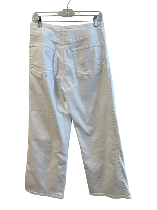 AG Size 29R White Cotton High Rise Zip Fly 5 Pocket Wide Leg Jeans White / 29R