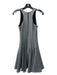 Milly Size 2 Silver & Black Acrylic Blend Textured High Neck Mini Dress Silver & Black / 2