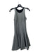 Milly Size 2 Silver & Black Acrylic Blend Textured High Neck Mini Dress Silver & Black / 2
