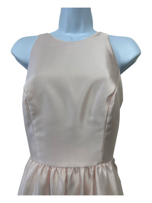 Alfred Sung Light Pink Polyester Sleeveless Darted Pockets Gathered Waist Gown Light Pink