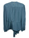 Marie Oliver Size M Dark Teal Silk Long Sleeve Solid Wrap Belted Top Dark Teal / M