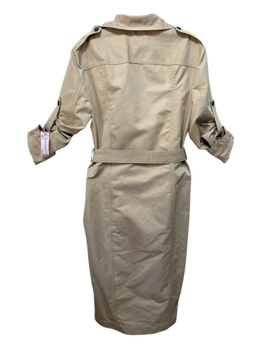 Zara Size S Khaki Beige Cotton Blend Solid Belt included Trench Coat Khaki Beige / S