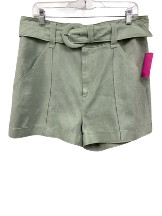 Cinq a Sept Size 14 Light Green Linen & Cotton Blazer Belt Inc Short Set Light Green / 14