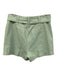 Cinq a Sept Size 14 Light Green Linen & Cotton Blazer Belt Inc Short Set Light Green / 14