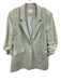 Cinq a Sept Size 14 Light Green Linen & Cotton Blazer Belt Inc Short Set Light Green / 14