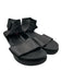 Eileen Fisher Shoe Size 7.5 Black Leather Platform Velcro Mesh Detail Sandals Black / 7.5