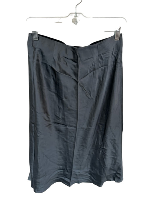Quince Size M Charcoal Silk Elastic Waist Midi Skirt Charcoal / M
