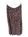 Madewell Size 8 Maroon & Pink Viscose Smocked Waist Band Flowers Maxi Skirt Maroon & Pink / 8