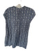 CP Shades Size S Blue & Cream Linen Cap Sleeve Textured V Neck Dress Blue & Cream / S
