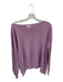 Planet Size One Size Purple Pima Cotton Blend Long Sleeve Boat Neck Top Purple / One Size