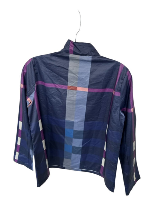 Jean Pierre Klifa Size S Navy & Purple Polyester Geometric Long Sleeve Jacket Navy & Purple / S