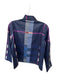 Jean Pierre Klifa Size S Navy & Purple Polyester Geometric Long Sleeve Jacket Navy & Purple / S