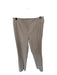 Renuar Size 6 Khaki Rayon Blend Elastic Waist Faux Pockets Striped Pants Khaki / 6