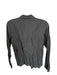 Eileen Fisher Size S Charcoal Cotton Blend Tie Collar Long Sleeve Top Charcoal / S
